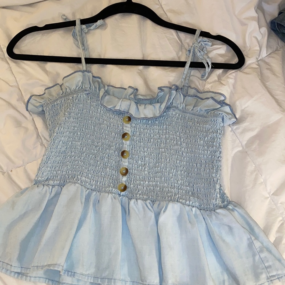 Cute Blue Kinda Crop Top